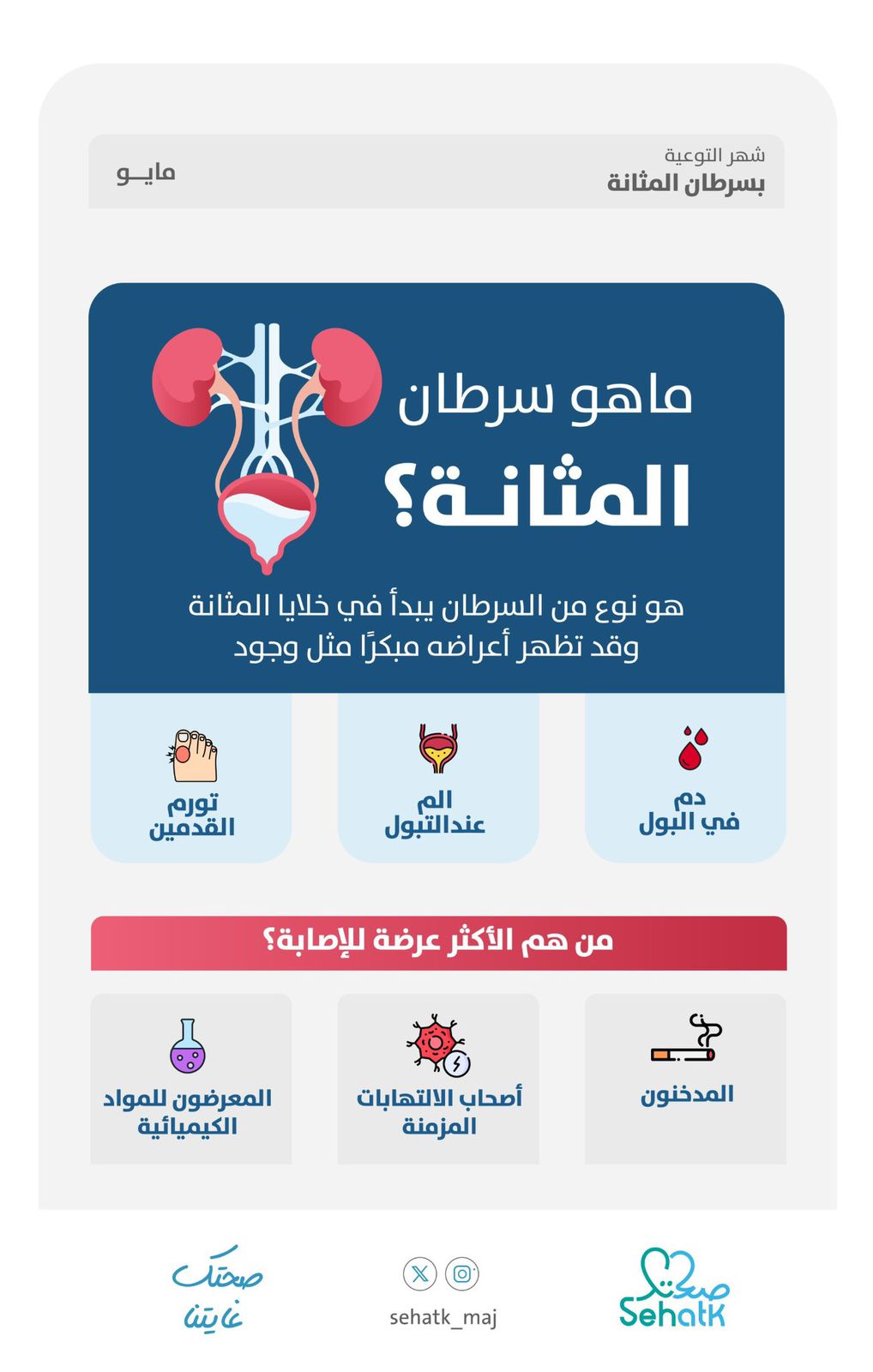‏⁧‫#الشهر_العالمي_لسرطان_المثانة
